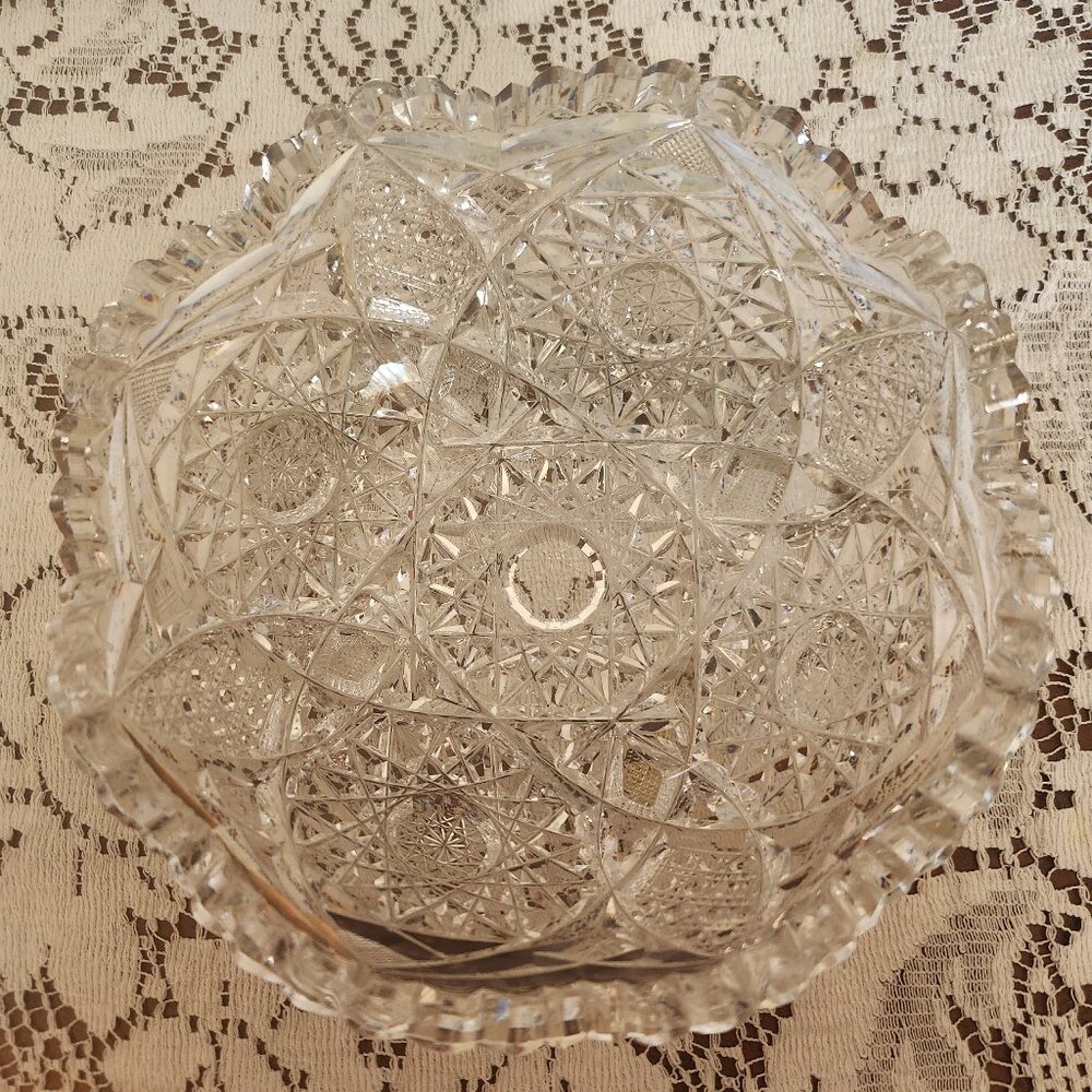 Vintage Cut Crystal Dish/Bowl